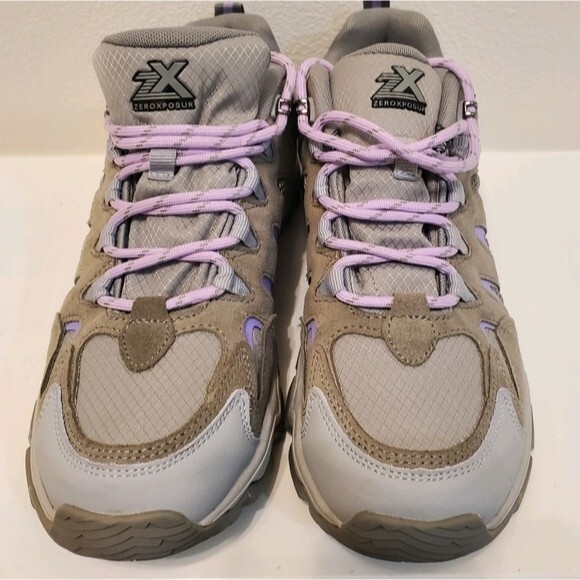 ZeroXposer Colorado Lo Wp Hiker Purple Tan Womens Hiking Lace up Boot size 9 - Picture 1 of 6